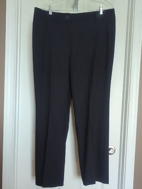 Ann Taylor LOFT Ann Dress Pants Navy Pinstripe